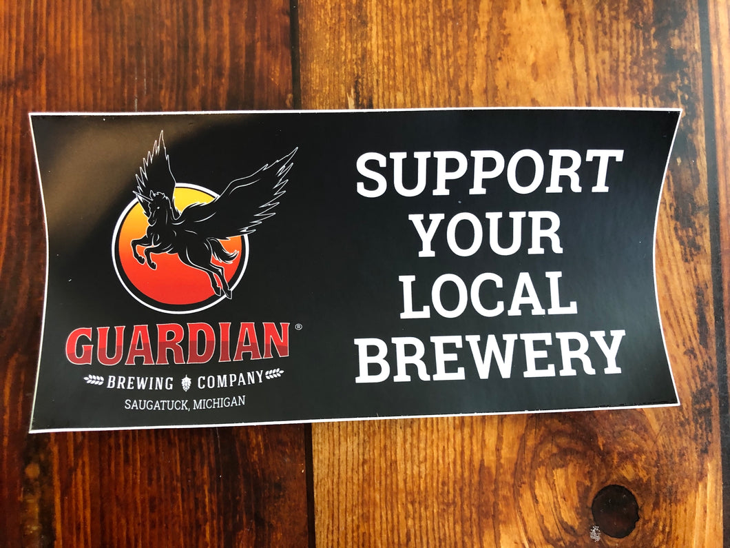 Guardian Support Your Local Brewery Bumper Sticker