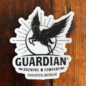 Guardian Black and White Sticker 3"